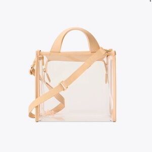BEIS Transparent Crossbody Bag with Tan Accents